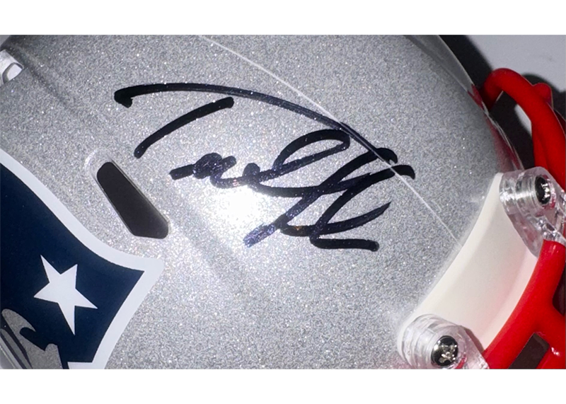 Ted Johnson Signed New England Patriots Speed Mini Helmet JSA
