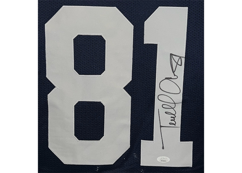 Terrell Owens Autographed Dallas Thanksgiving Football Jersey (JSA)