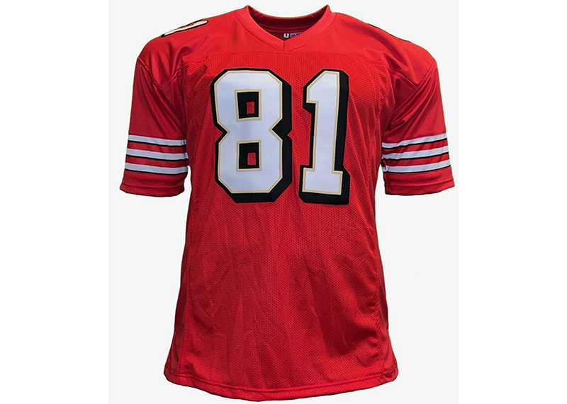 Terrell Owens Autographed Signed Custom Red Football Jersey (JSA)