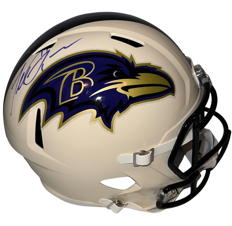 Terrell Suggs Signed Baltimore Ravens Full Size Speed Retro Helmet JSA