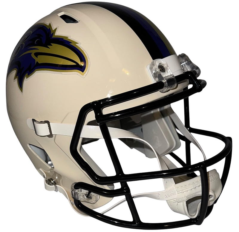Terrell Suggs Signed Baltimore Ravens Full Size Speed Retro Helmet JSA