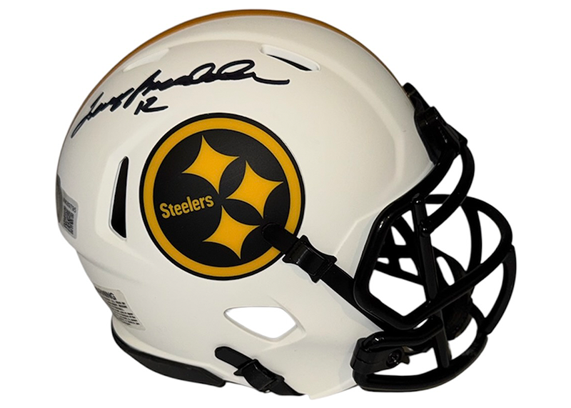 Terry Bradshaw Signed Pittsburgh Steelers Lunar Mini Helmet Beckett