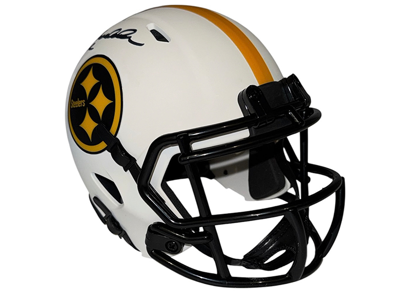 Terry Bradshaw Signed Pittsburgh Steelers Lunar Mini Helmet Beckett