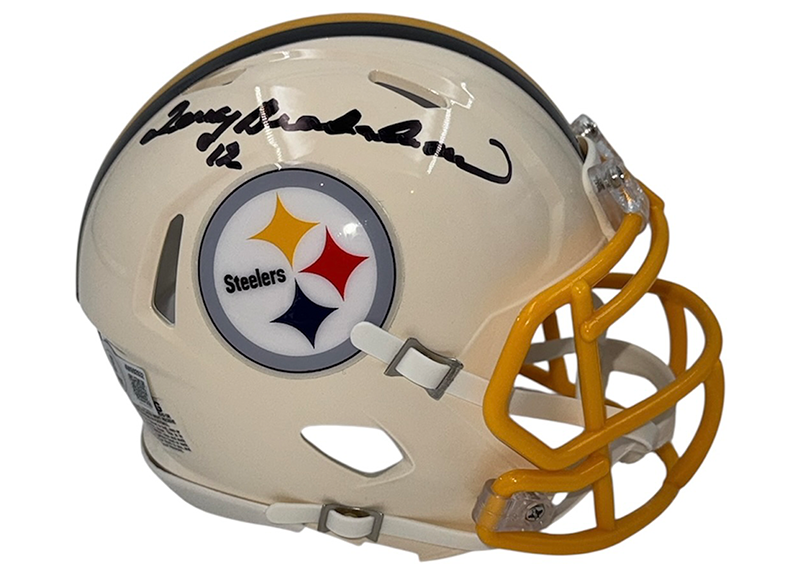 Terry Bradshaw Signed Pittsburgh Steelers Throwback Mini Helmet Beckett