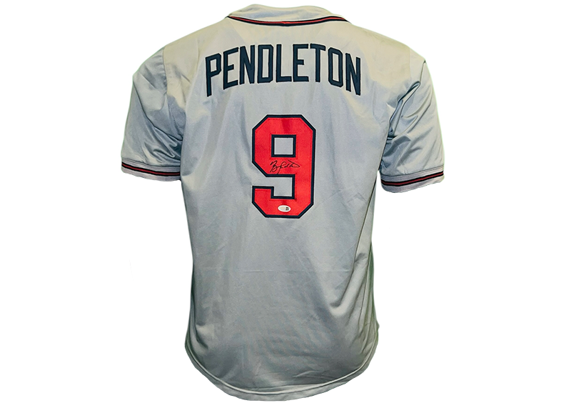 Terry Pendleton Signed Atlanta Gray Baseball Jersey JSA