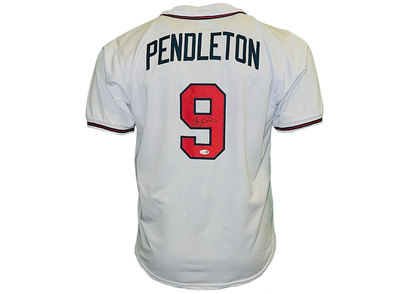 Terry Pendleton Signed Atlanta White Baseball Jersey JSA