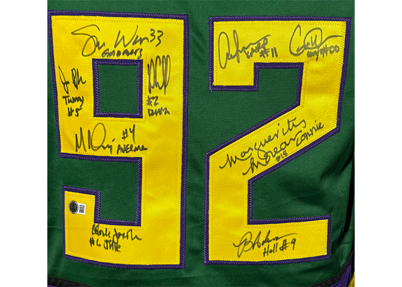 The Mighty Ducks Cast Autographed Hockey Jersey Beckett