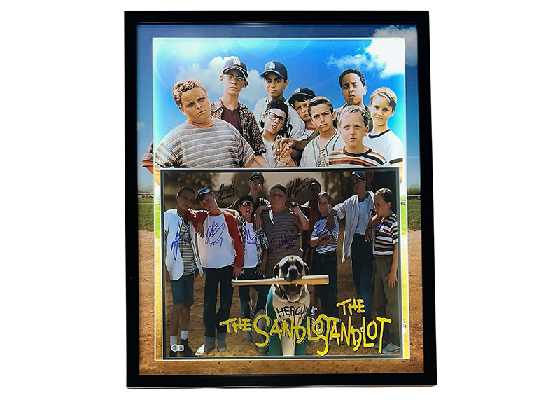 The Sandlot Cast Signed 8 Actors 31x25 3D LED Framed Photo Beckett