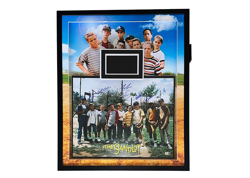 The Sandlot Movie 8 Cast Signed 3D Framed Photo With Playable TV Beckett