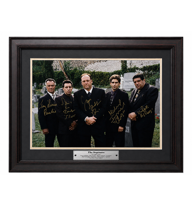 The Sopranos Cast Signed Framed Photo James Gandolfini 5 Autographs Beckett