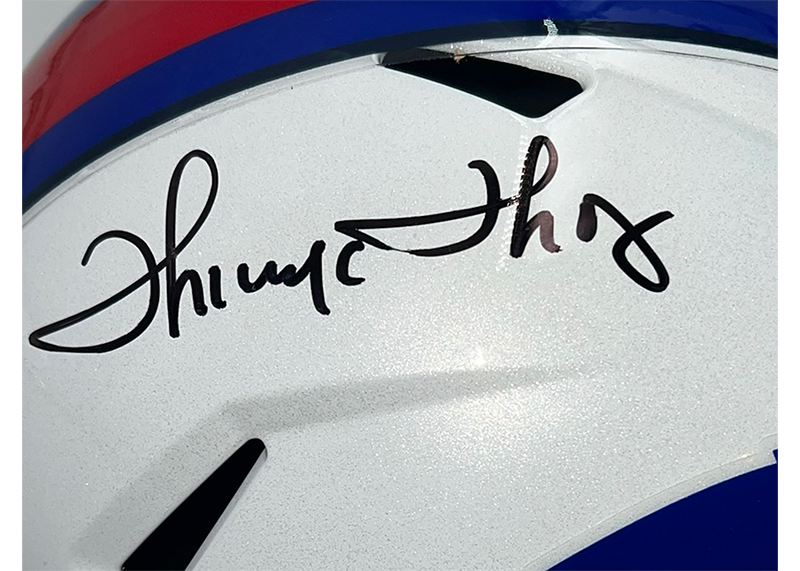 Thurman Thomas Signed Buffalo Bills Speed Full Size Helmet Beckett
