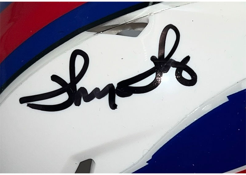 Thurman Thomas Signed Buffalo Bills Speed Mini Helmet Beckett