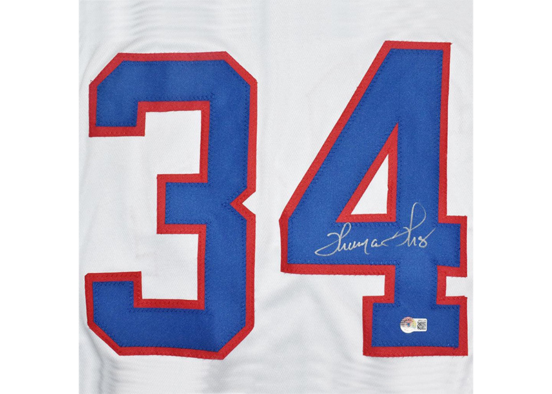 Thurman Thomas Signed Buffalo White Football Jersey (Beckett)