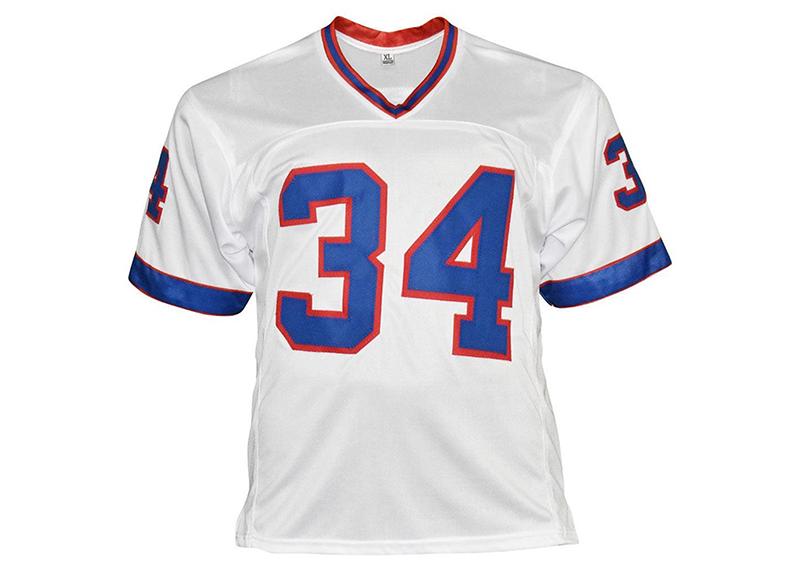 Thurman Thomas Signed Buffalo White Football Jersey (Beckett)