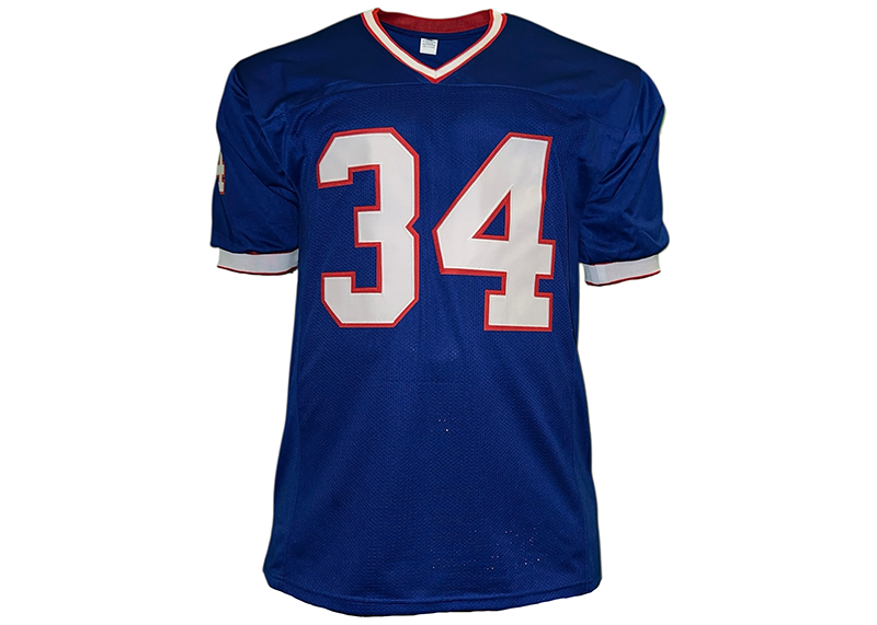 Thurman Thomas Signed Buffalo Blue Football Jersey Beckett