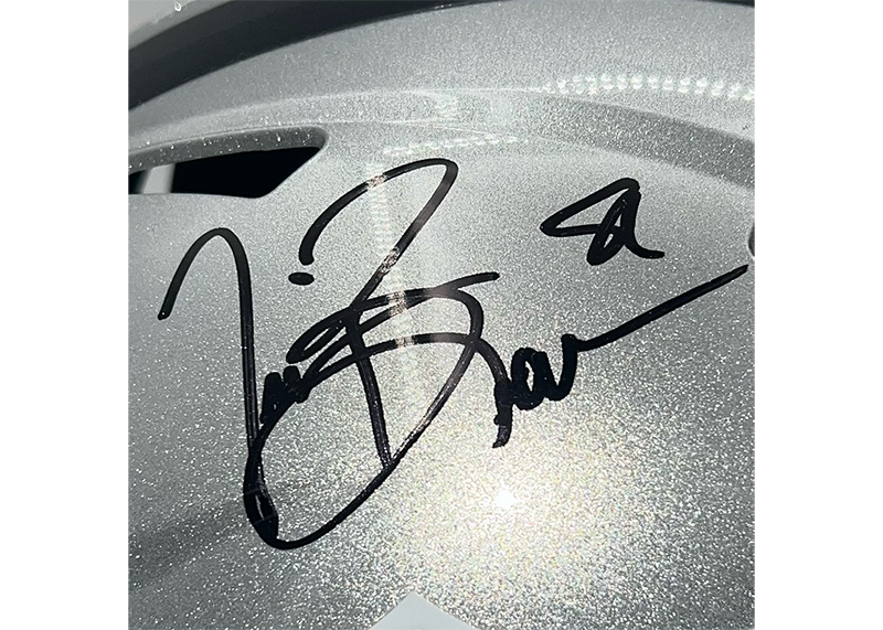 Tim Brown Signed Las Vegas Raiders Speed Full Size Football Helmet fanatics