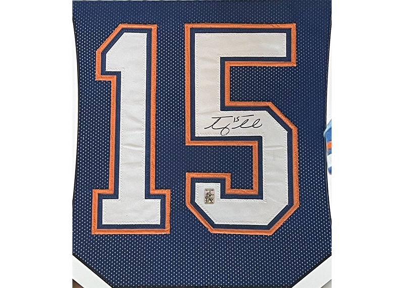 Tim Tebow Autographed Florida Gators Framed 39x27x2 Jersey