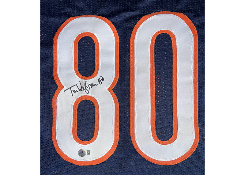 Tim Wrightman Signed Chicago Blue Football Jersey Beckett