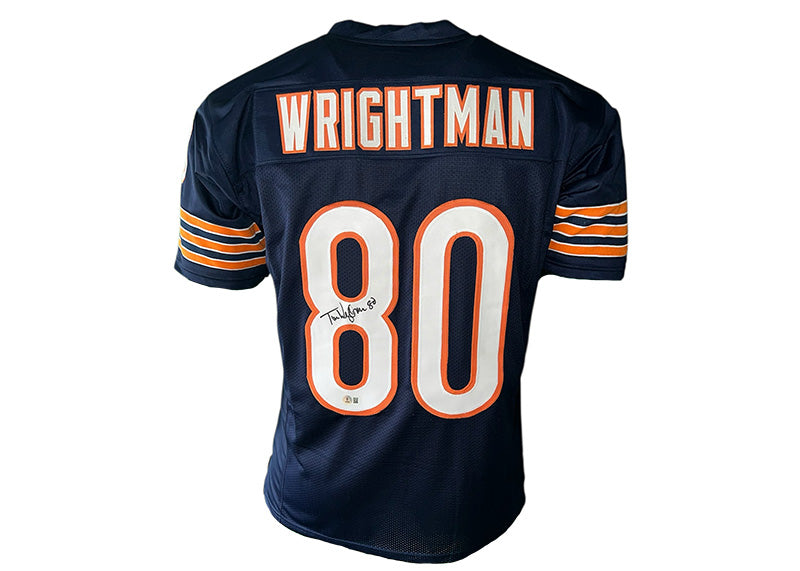 Tim Wrightman Signed Chicago Blue Football Jersey Beckett