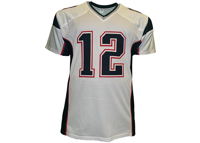 Tom Brady Unsigned New England White Football Jersey