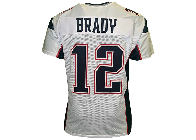 Tom Brady Unsigned New England White Football Jersey