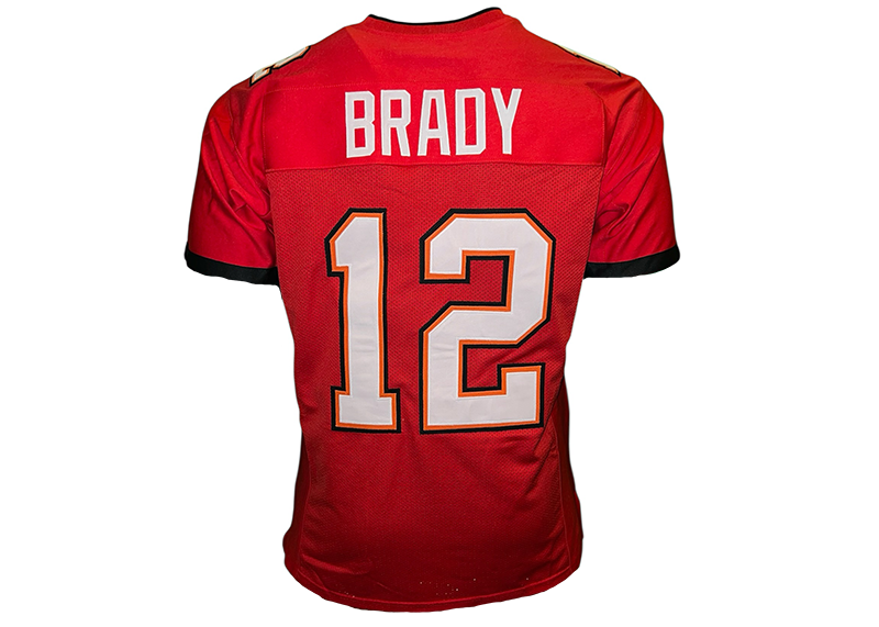 Tom Brady Unsigned Tampa Bay Red Football Jersey