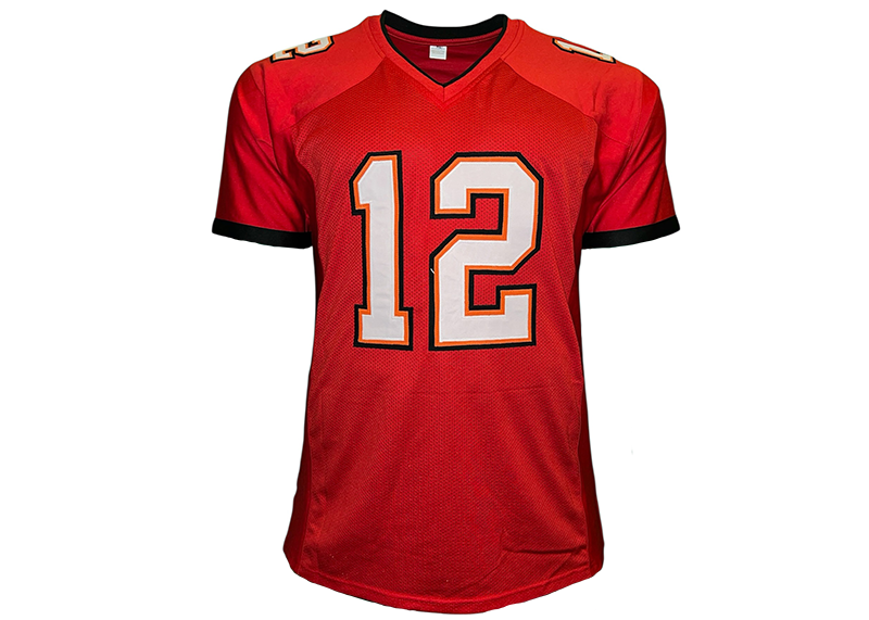 Tom Brady Unsigned Tampa Bay Red Football Jersey