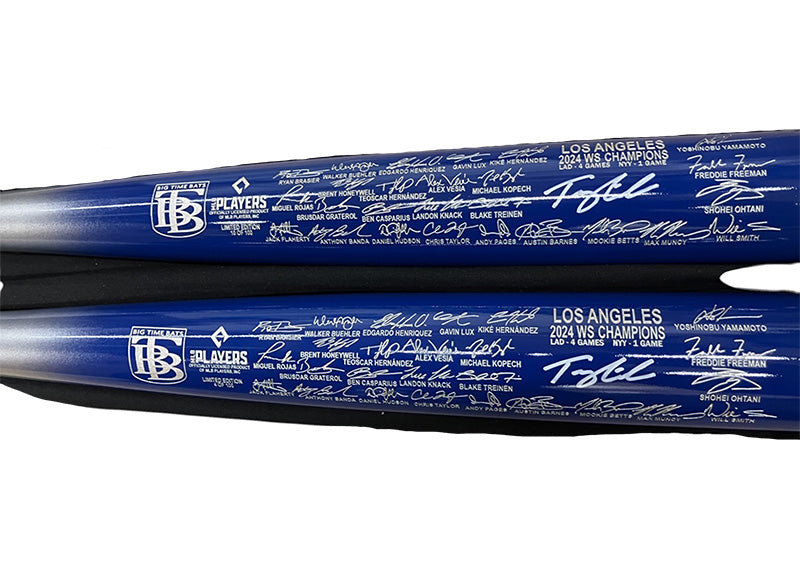 Tommy Edman Signed LAD 2024 WS Champs Team Signature Extremum Bat