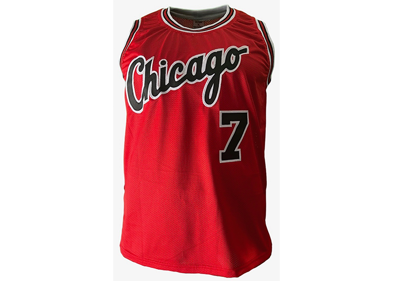 Toni Kukoc Signed Chicago Red Basketball Jersey Beckett HOF 21 Inscription