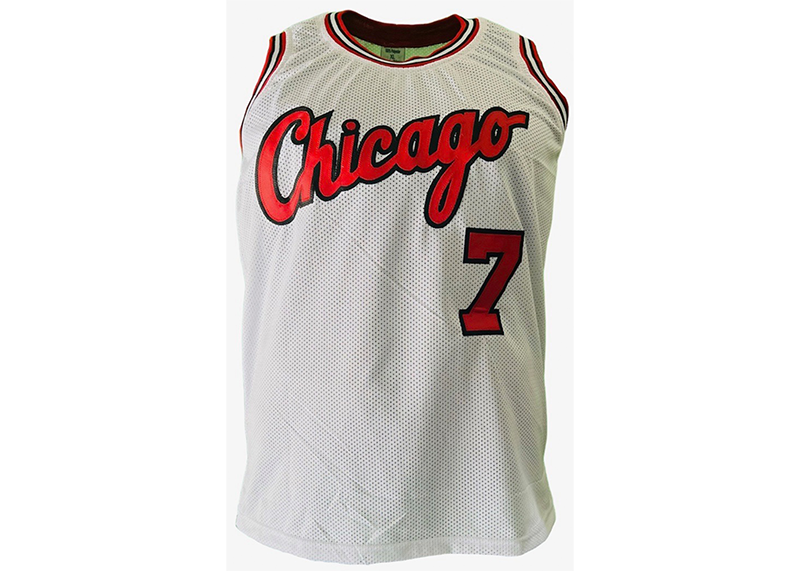 Toni Kukoc Signed Chicago White Basketball Jersey Beckett HOF 21 Inscription