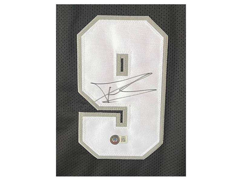 Tony Parker Signed San Antonio Black Basketball Jersey Beckett