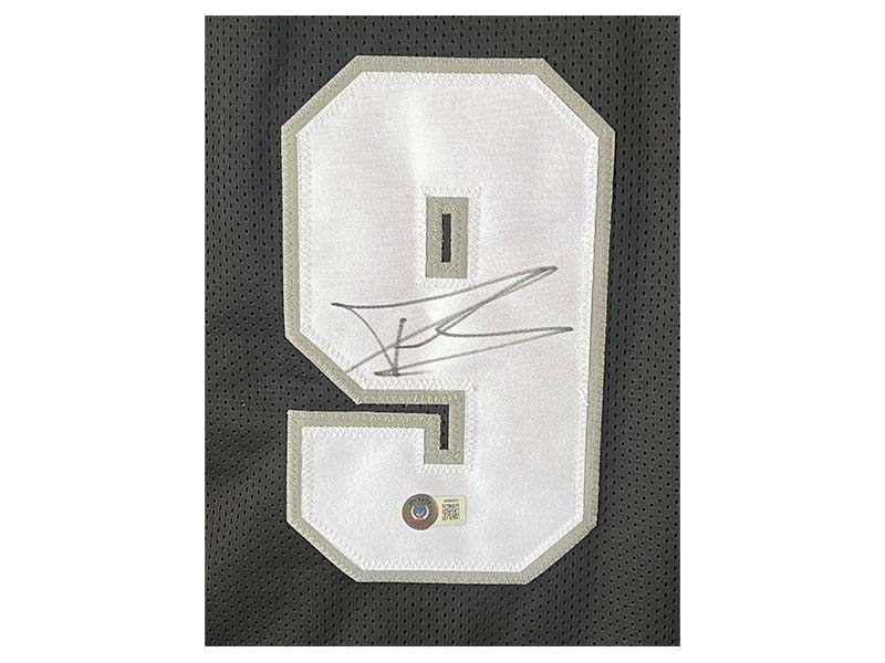 Tony Parker Signed Custom San Antonio Black Basketball Jersey Beckett