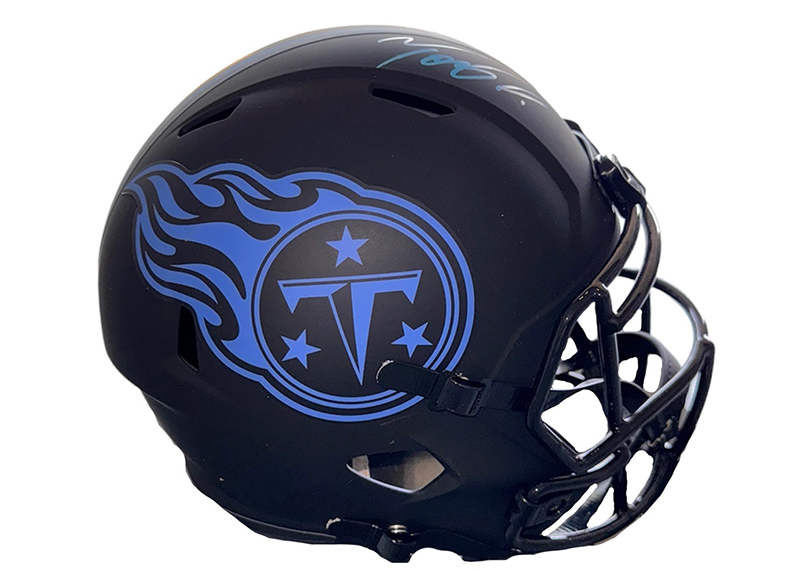 Tony Pollard Signed Tennessee Titans Eclipse Full Size Helmet Beckett