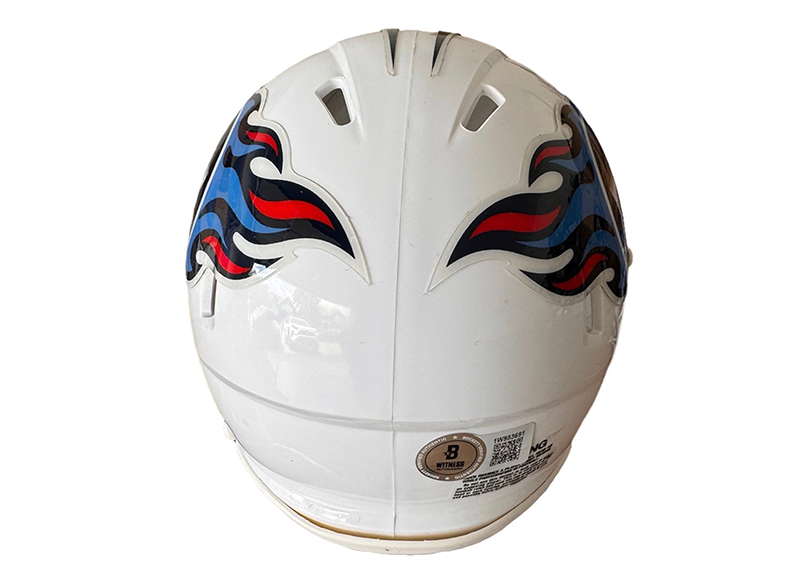 Tony Pollard Signed Tennessee Titans Throwback Speed Mini Helmet Beckett