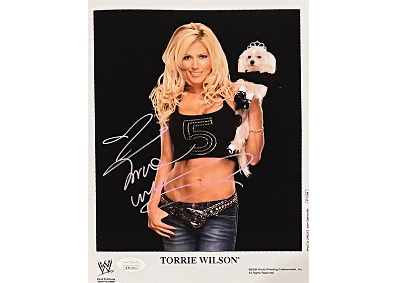 Torrie Wilson Signed 8x10 WWE Wrestling Photo JSA