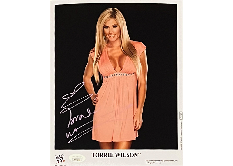 Torrie Wilson Signed 8x10 WWE Wrestling Photo JSA