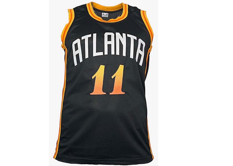 Trae Young Signed Atlanta Black Custom Basketball Jersey JSA