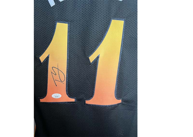 Trae Young Signed Atlanta Black Custom Basketball Jersey JSA