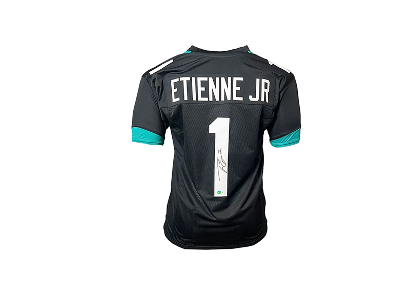 Travis Etienne Signed Custom Black Football Jersey (Beckett)