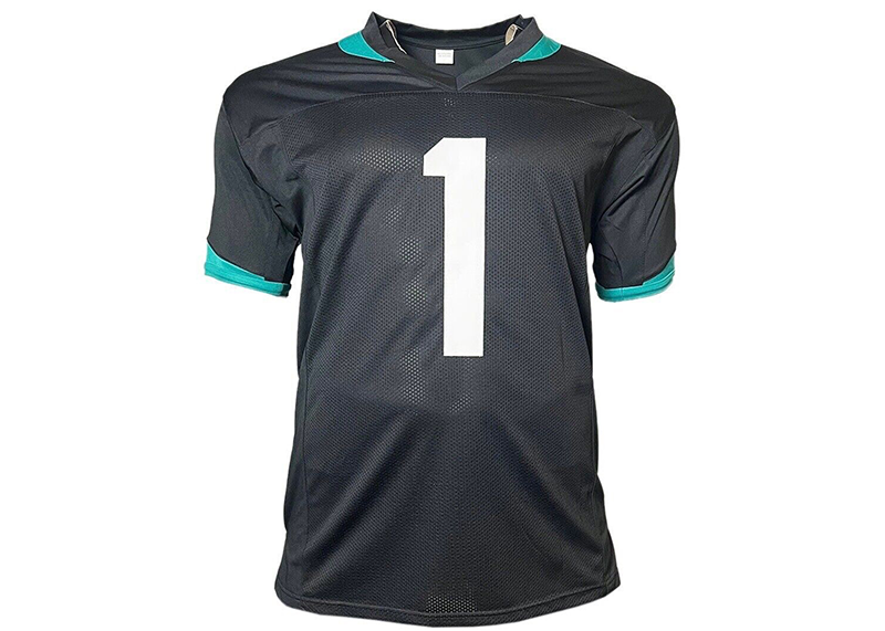 Travis Etienne Signed Jacksonville Black Football Jersey (Beckett)