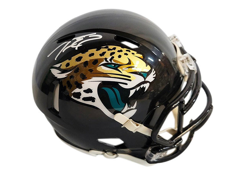 Travis Etienne Signed Jacksonville Jaguars Speed Mini Football Helmet Beckett