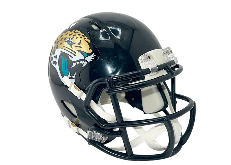 Travis Hunter Signed Jacksonville Jaguars Speed Mini Football Helmet (Beckett)