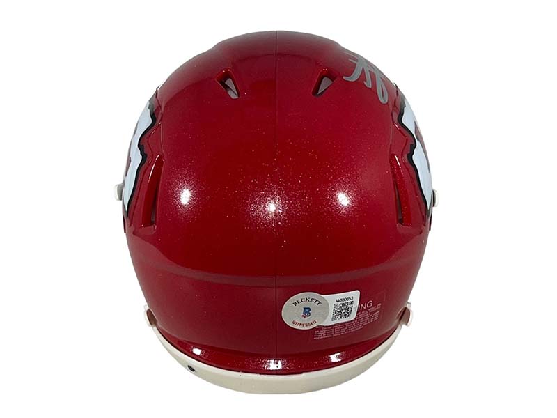 Travis Kelce Autographed Kansas City Chiefs Speed Mini Football Helmet Beckett