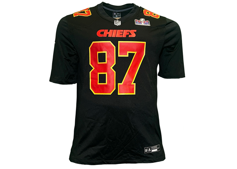 Travis Kelce Unsigned Kansas City Chiefs Authentic Nike Football Jersey