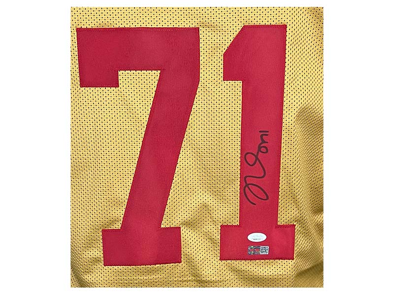 Trent Williams Autographed Custom Gold Football Jersey JSA