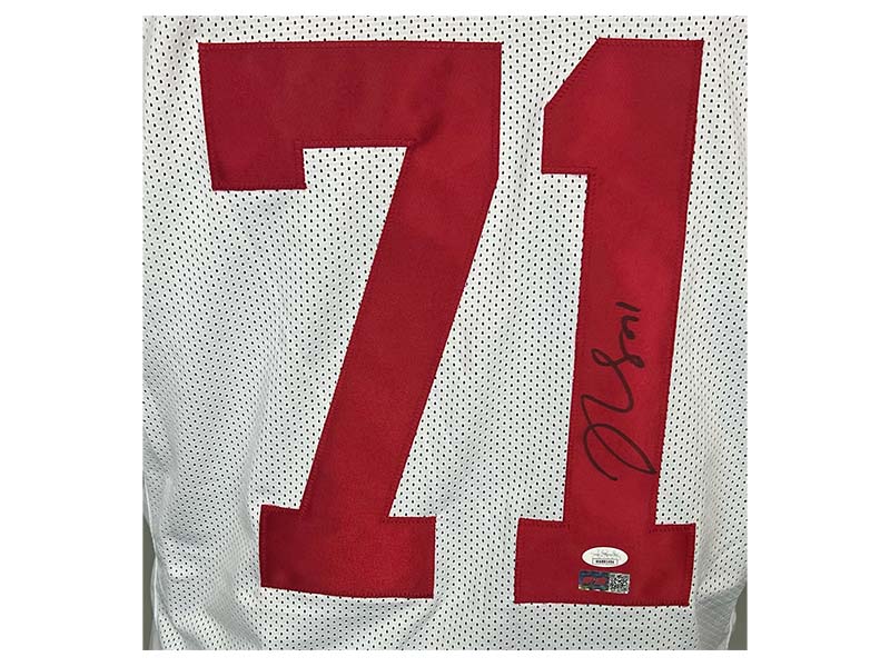 Trent Williams Autographed San Francisco White Football Jersey JSA