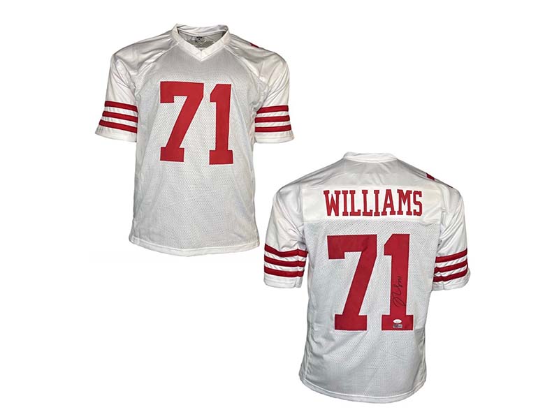 Trent Williams Autographed San Francisco White Football Jersey JSA
