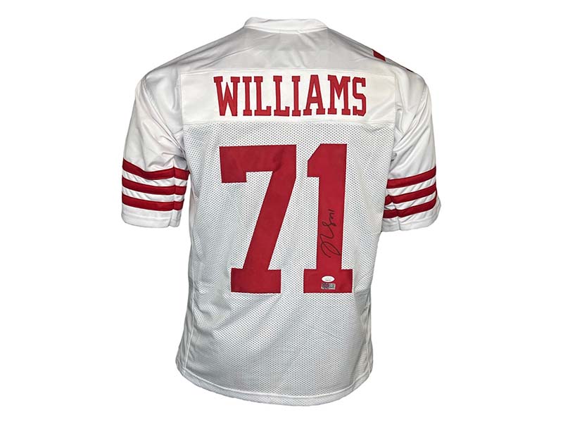 Trent Williams Autographed San Francisco White Football Jersey JSA