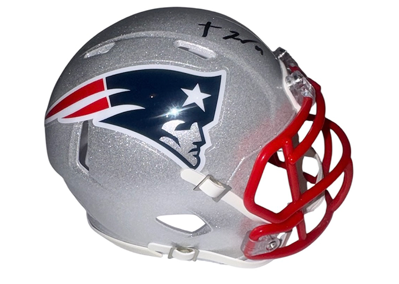 Treveyon Henderson Signed New England Patriots Speed Mini Helmet JSA