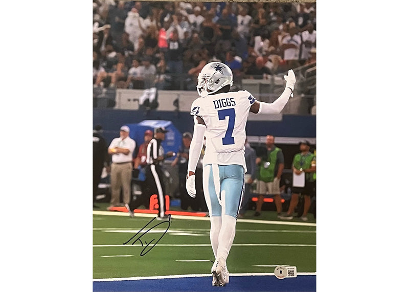 Trevon Diggs Signed 11x14 Dallas Cowboys Photo Beckett